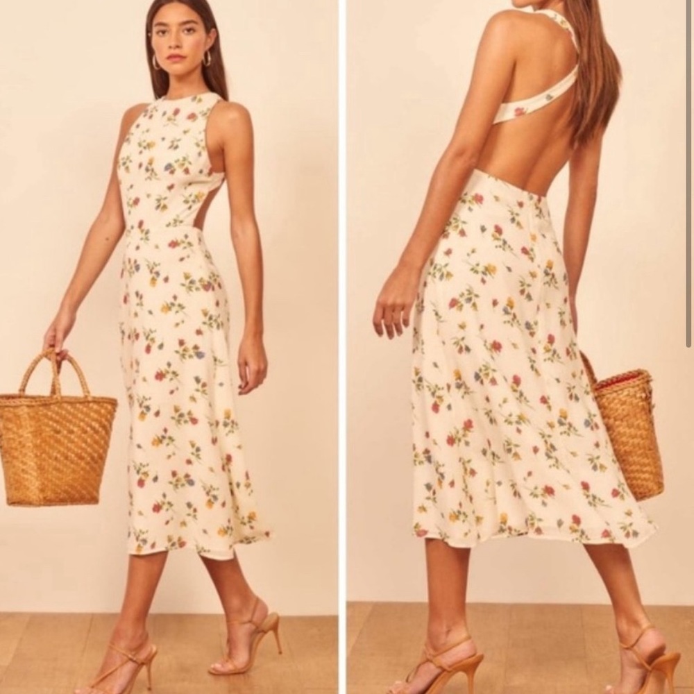 NWOT Reformation Harleen Floral Print Midi Dress
